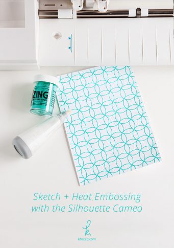 Silhouette Sketch & Heat Embossing Technique Tutorial (Video) #silhouettecameo