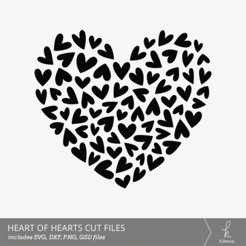 Heart of Hearts Hand Drawn Cut Files (SVG Files Included)